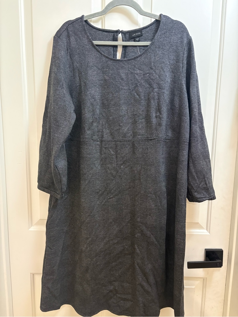 J.JILL Classic Gray Women's Shift Dress - Neutral Everyday Style
